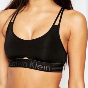 Calvin Klein unlined bralette, black, size medium